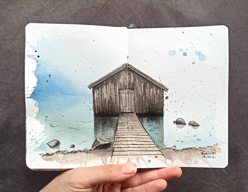 Galeria de pinturas em aquarela de Kalliopi C - Escócia