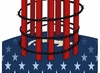 The fence of bars and stars The blockade of Cuba by the US administration is a genocide. - OSVAL - Cuba