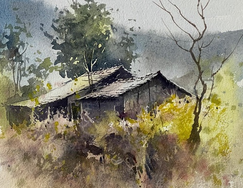 Gallery Of Watercolor Painting By Sikander Singh - India