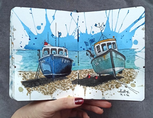 Galeria de pinturas em aquarela de Kalliopi C - Escócia