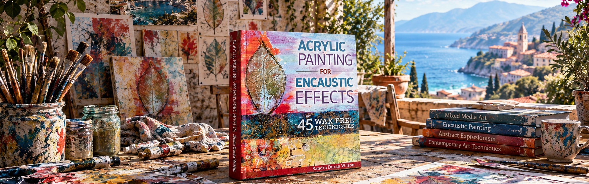Acrylic Painting for Encaustic Effects: 45 Wax Free Techniques by Sandra Duran-Wilson