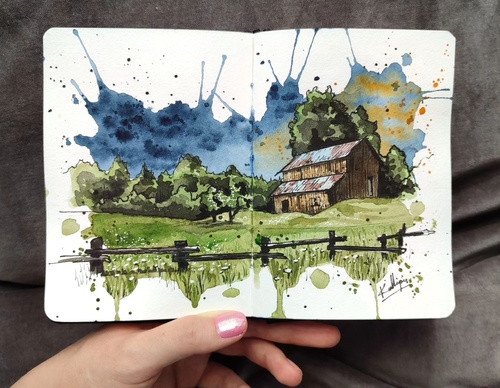Galeria de pinturas em aquarela de Kalliopi C - Escócia