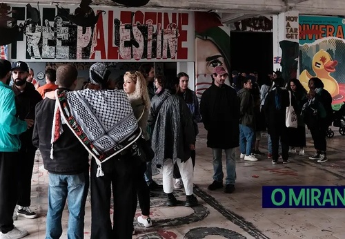 Ruinas de Eurofil transformadas en galería de arte urbano sobre Gaza