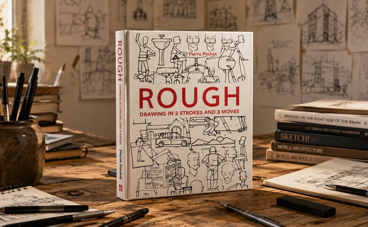 Rough: Drawing in 2 Strokes and 3 Moves by Pierre Pochet