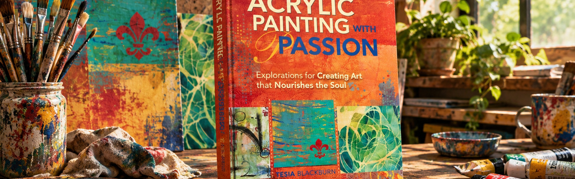 Pintura acrílica con pasión: exploraciones para crear arte que nutre el alma, de Tesia Blackburn