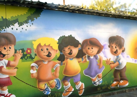 Características da pintura mural infantil