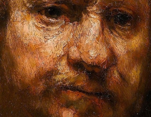 rembrandt self portrait detail