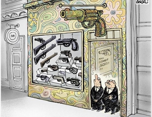 Galería de caricaturas de Arnaldo Angeli Filho-Brasil