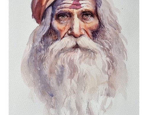 Galería de pintura en acuarela de Sikander Singh - India