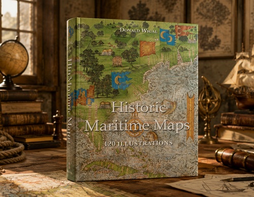 Historic Maritime Maps 120 illustrations by Donald Wigal
