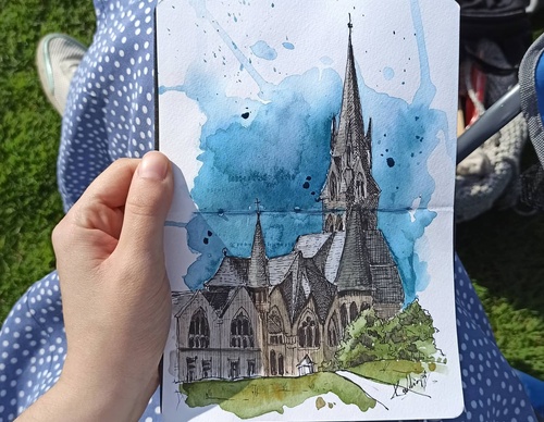 Galeria de pinturas em aquarela de Kalliopi C - Escócia