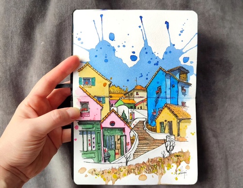 Galeria de pinturas em aquarela de Kalliopi C - Escócia