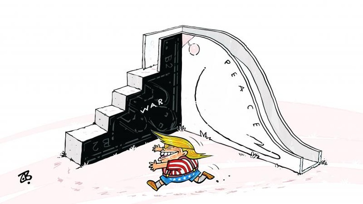 Jogos de Guerra e Paz!  A paz exige passos. A guerra vem com um escorregador!