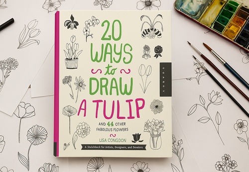 20 maneras de dibujar un tulipán y otras flores