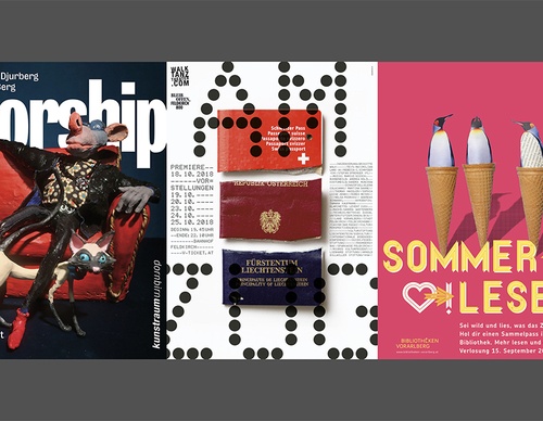 Pósters tipográficos de Sägenvier DesignKommunikation Studio – Austria
