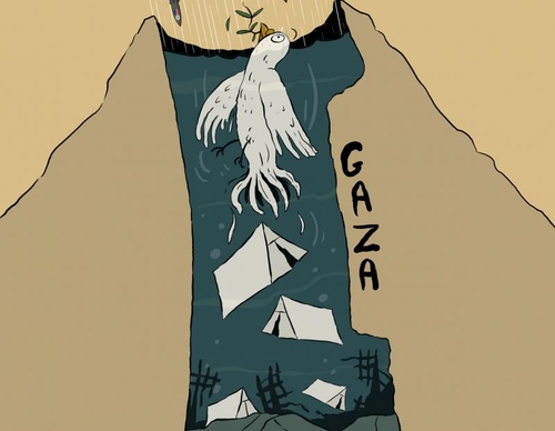 GAZA  Civil Defense spokesman in Gaza: Thousands of tents flooded with rainwater, and the situation in the sector is catastrophic.