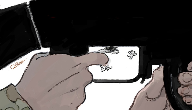 Holocaust in Gaza by Quinho Ravelli - Brazil