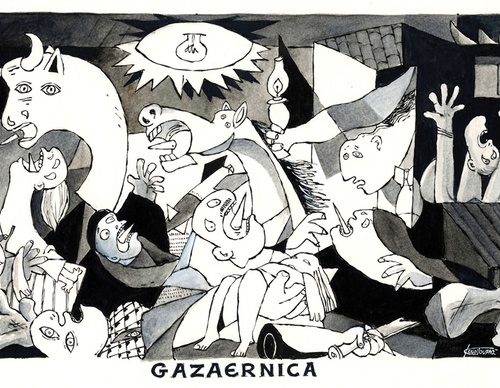 Galería de caricaturas sobre el genocidio de Gaza
