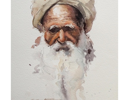 Gallery Of Watercolor Painting By Sikander Singh - India