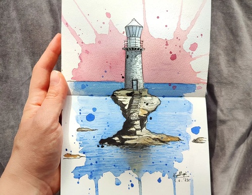 Galeria de pinturas em aquarela de Kalliopi C - Escócia
