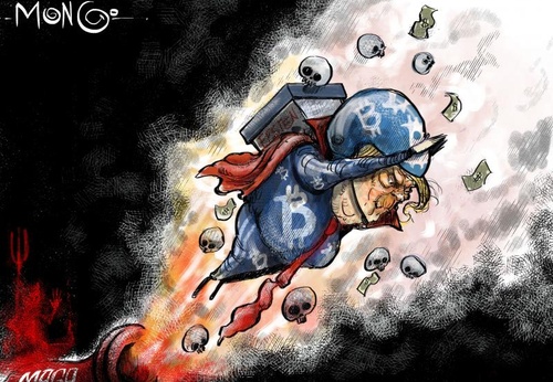 To infinity and beyond Trump's fortune skyrockets in the White House: over $2.2 billion thanks mainly to cryptocurrencies. Everything on the rise: wea