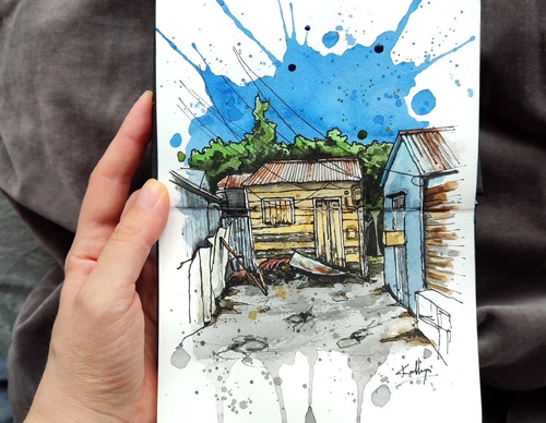 Galeria de pinturas em aquarela de Kalliopi C - Escócia