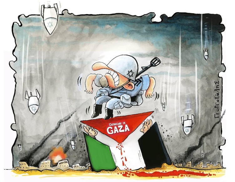 Genocidio en Gaza – Obra de Dimitris Georgopalis (Grecia)