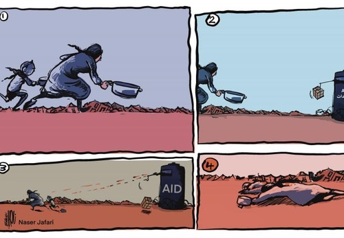 Victims of humanitarian damage in Gaza