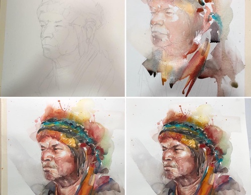Gallery Of WaterColor Painting By Xavier Palau Blacio - Argentina