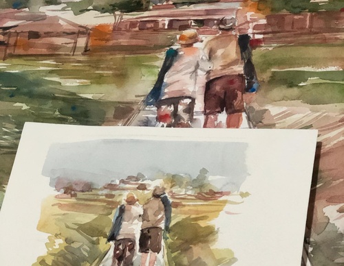 Gallery Of WaterColor Painting By Xavier Palau Blacio - Argentina