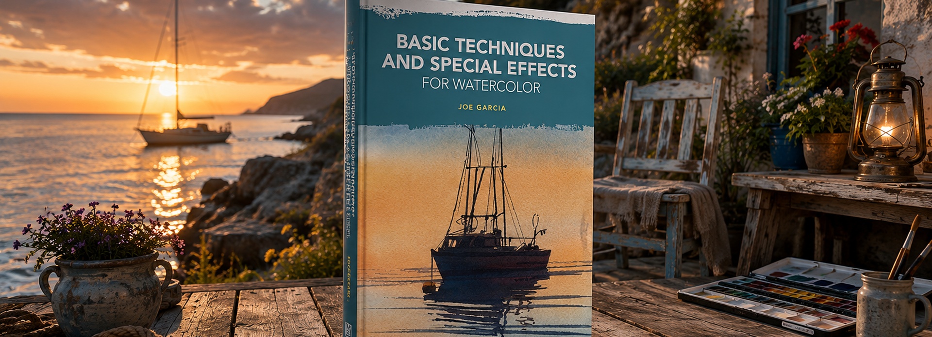 Técnicas básicas e efeitos especiais para aquarela por Joe Garcia