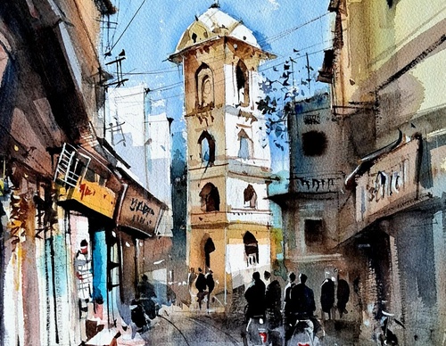 Gallery Of Watercolor Painting By Milind Mulick - India