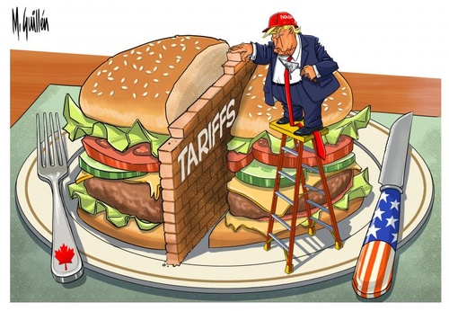 The tariff wall The trade war between the US and Canada escalates.