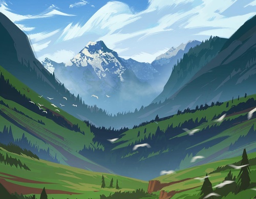 Galeria de ilustrações de Philip Sue - Nova Zelândia