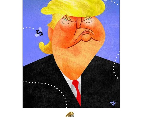 nd prize on caricature in trumpism iran