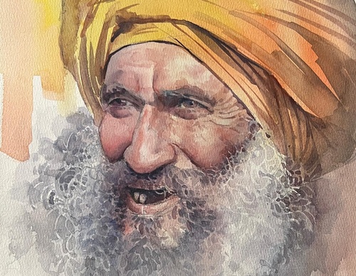 Gallery Of Watercolor Painting By Sikander Singh - India