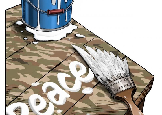 Paz na mesa de guerra