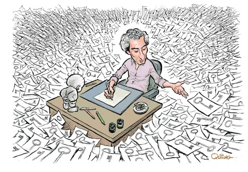 The celebrated Palestinian cartoonist and journalist Naji al-Ali (1937–1987), by Quinho Ravelli– Brazil