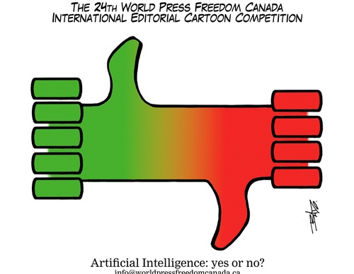 24º Concurso Internacional de Cartoons Editoriais da Liberdade de Imprensa Mundial no Canadá