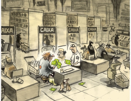 Galería de caricaturas de Arnaldo Angeli Filho-Brasil