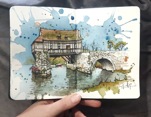 Galeria de pinturas em aquarela de Kalliopi C - Escócia