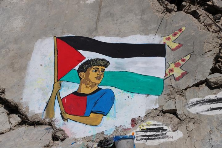 "Shukran": Gaza homenajea a Lamine Yamal con un mural entre ruinas