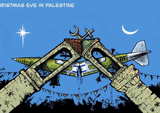 Christmas Eve in Palestine  Christians & Muslims suffer & under the Israeli Occupation of Palestine