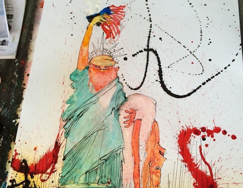 trump by ralph steadman