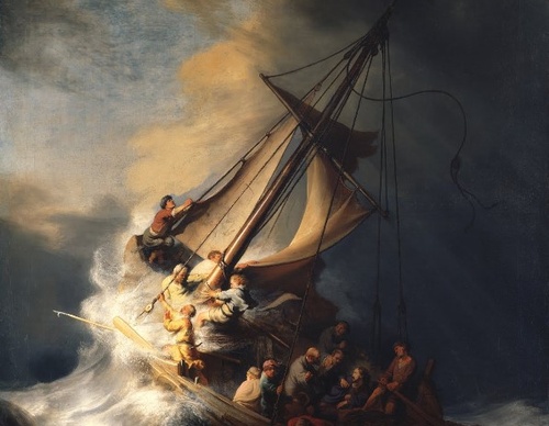 El cuadro de Rembrandt, Cristo en la tormenta en el mar de Galilea