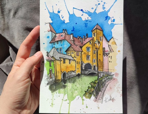 Galeria de pinturas em aquarela de Kalliopi C - Escócia