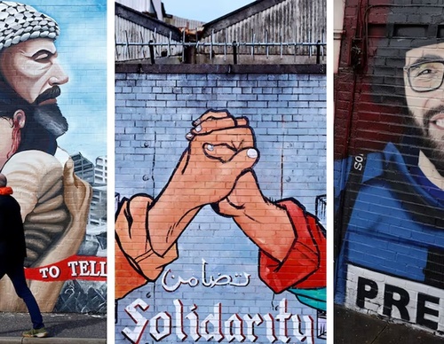 Once murales por Gaza pintados en todo el mundo