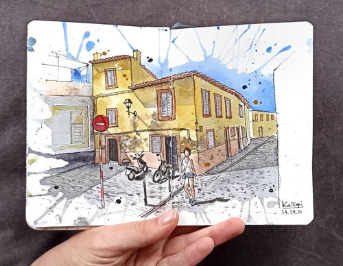Galeria de pinturas em aquarela de Kalliopi C - Escócia