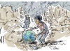 Enquanto o mundo assiste, confortavelmente entorpecido. | Carregando a última coisa preciosa que resta — sua respiração. - Sajith Kumar - Índia