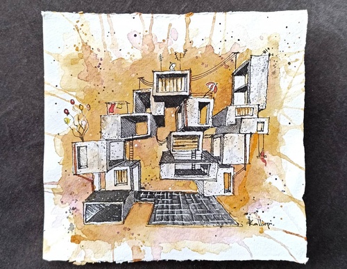 Galeria de pinturas em aquarela de Kalliopi C - Escócia